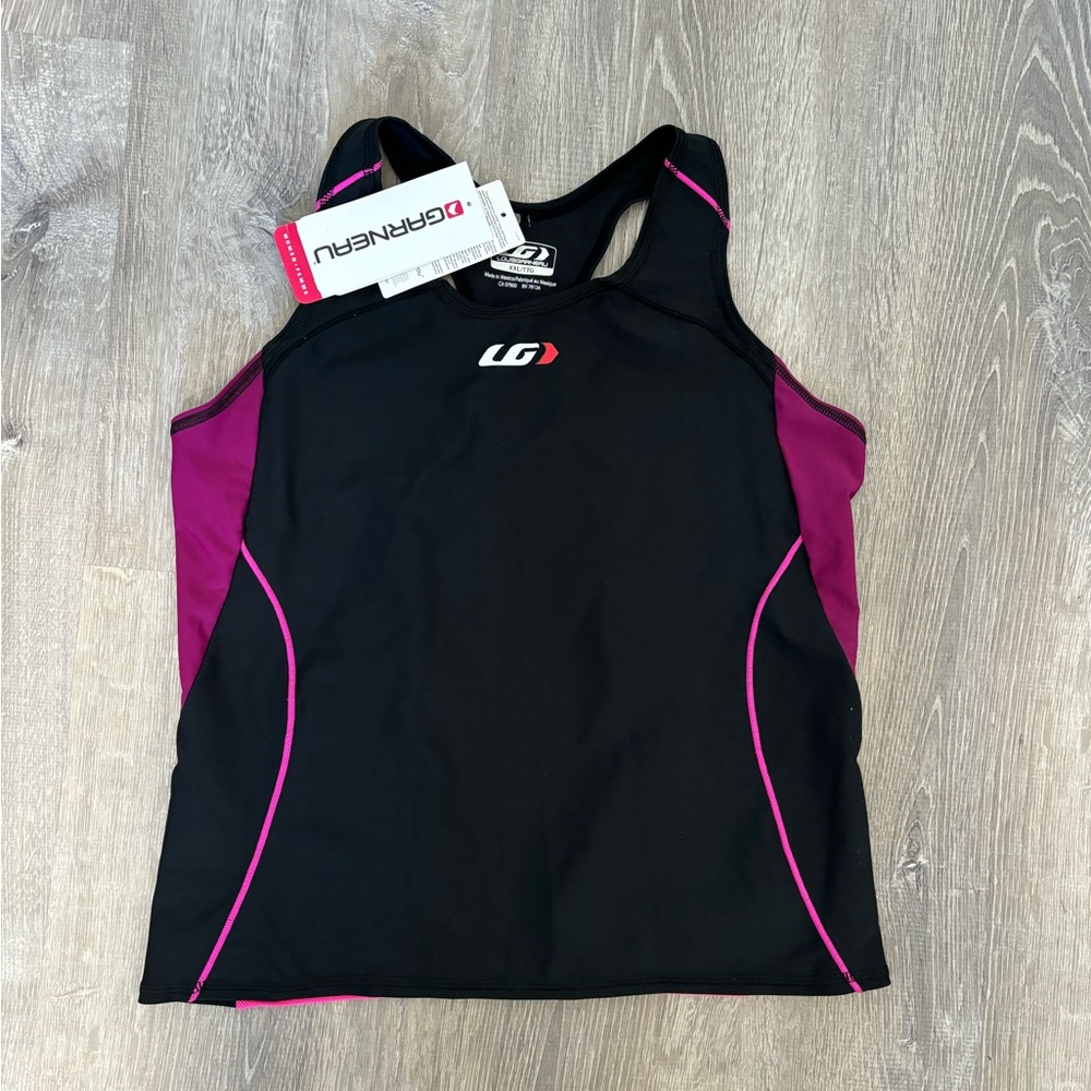 Louis Garneau Comp Sleeveless Women's Pink Black Purple Cycling Jersey XXL